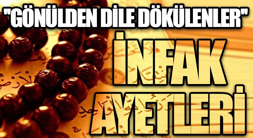 ”GÖNÜLDEN DİLE DÖKÜLENLER”-İNFAK AYETLERİ