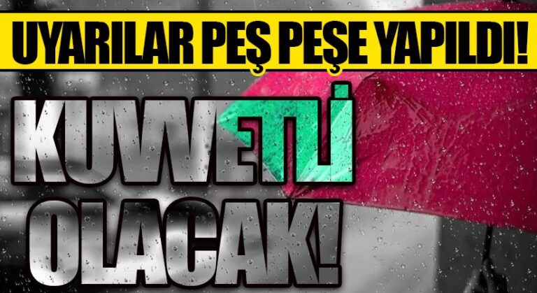 Şiddetli Yağışlara Dikkat!