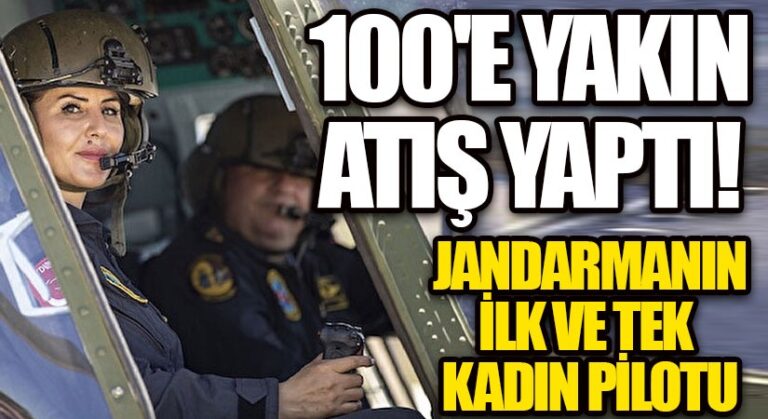 Jandarmanın İlk ve Tek Kadın Pilotu Alevlerle Mücadele Etti!