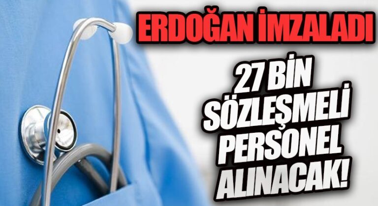 27 Bin Sözleşmeli Sağlık Personeli Alınacak
