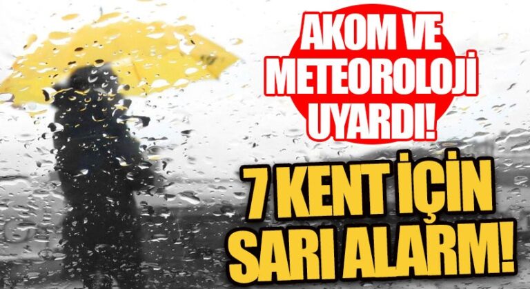 AKOM’dan Üç Günlük Yağış Uyarısı!