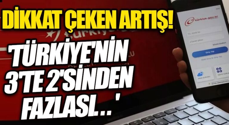 E-Devlet Kullanımında Dikkat Çeken Rakam!