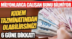 Dikkat! Kıdem Tazminatından Olabilirsiniz