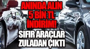 Sıfır Otomobilde Rüzgar Tersine Döndü!