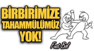 Birbirimize Tahammülümüz Yok