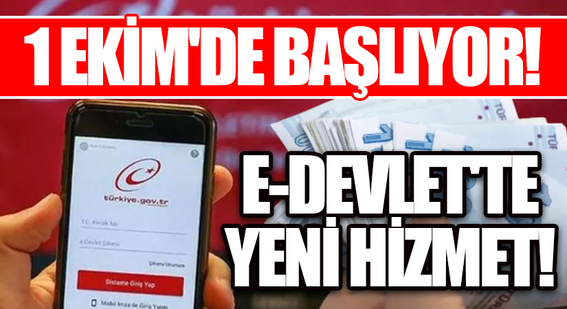E-Devlet’te yeni hizmet! 1 Ekim’de başlıyor, ücret ödenemeyecek