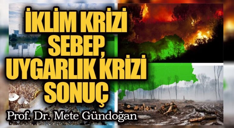 İklim Krizi Sebep, Uygarlık Krizi Sonuç