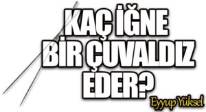 KAÇ İĞNE BİR ÇUVALDIZ EDER?