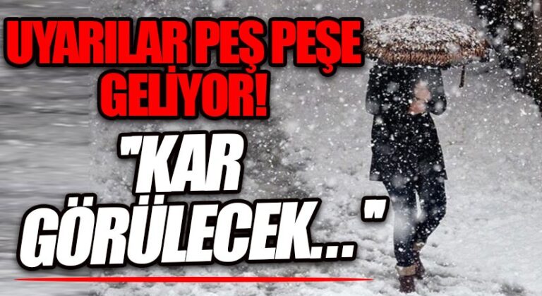 Uyarılar Peş Peşe Geliyor!
