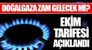 Doğalgazda Ekim Tarifesi Değişmedi