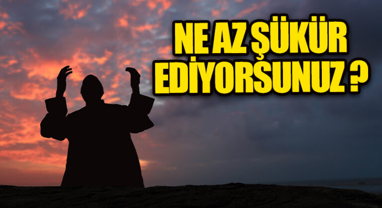 NE AZ ŞÜKÜR EDİYORSUNUZ !!!