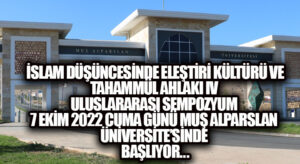 İSLAM DÜŞÜNCESİNDE ELEŞTİRİ KÜLTÜRÜ VE TAHAMMÜL AHLAKI IV ULUSLARARASI SEMPOZYUMU