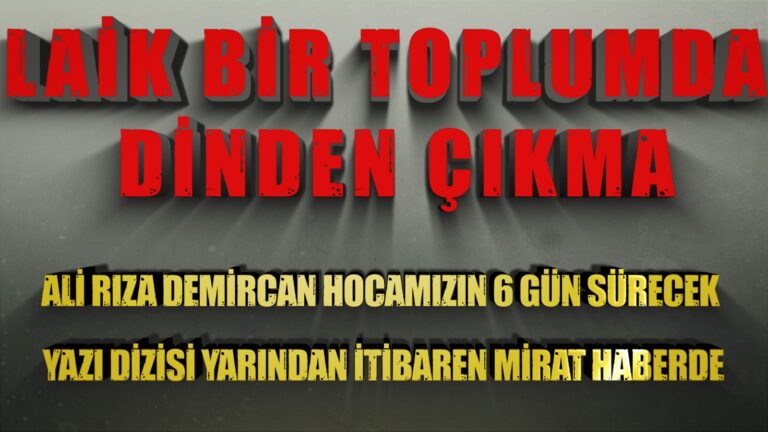 Laik Bir Toplumda Dinden Çıkma