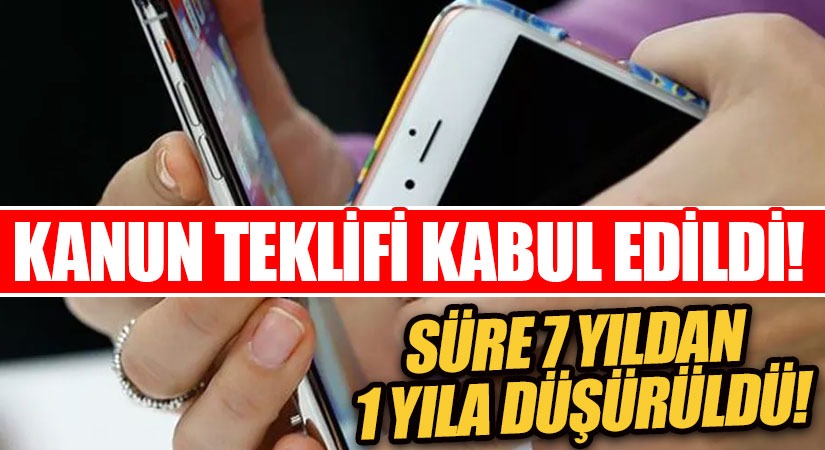 Kanun Teklifi Kabul Edildi!