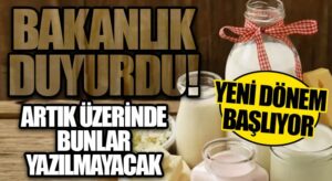 Bakanlık Tek Tek Açıkladı: Süt Ürünlerinde Yeni Dönem Başlıyor