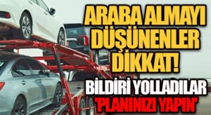 Araba Alacaklar Dikkat!