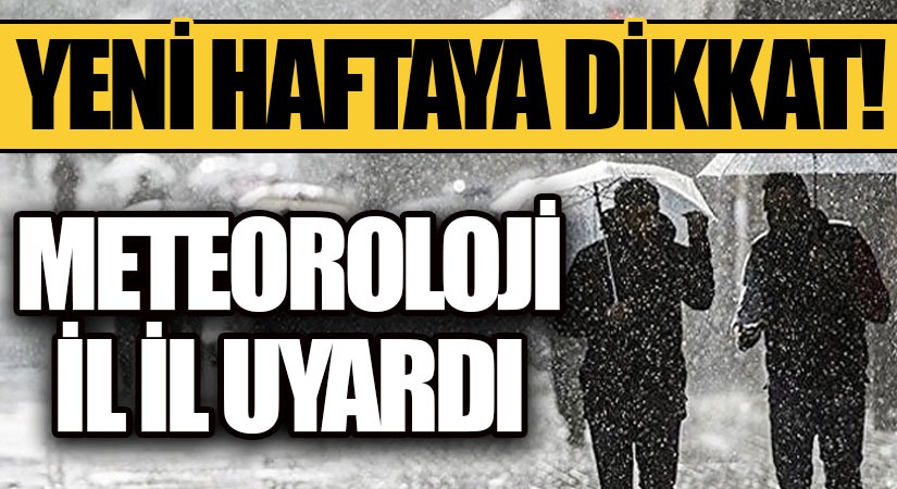 Meteorolojiden Sağanak Yağmur ve Kar Uyarısı