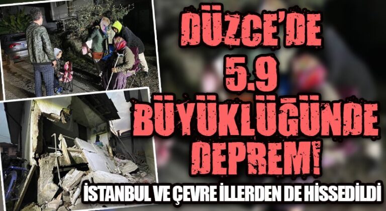 Düzce’de Meydana Gelen Deprem Çevre İllerden Şiddetli Bir Şekilde Hissedildi