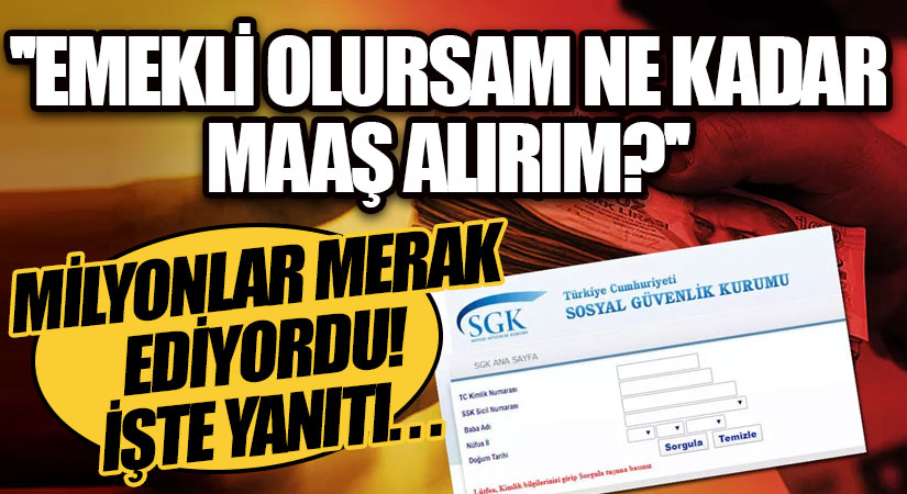 ”EMEKLİ OLURSAM NE KADAR MAAŞ ALIRIM?” MİLYONLAR MERAK EDİYORDU!İŞTE YANITI…