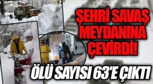 ABD’de Kar, Şehri Savaş Bölgesine Dönüştürdü!