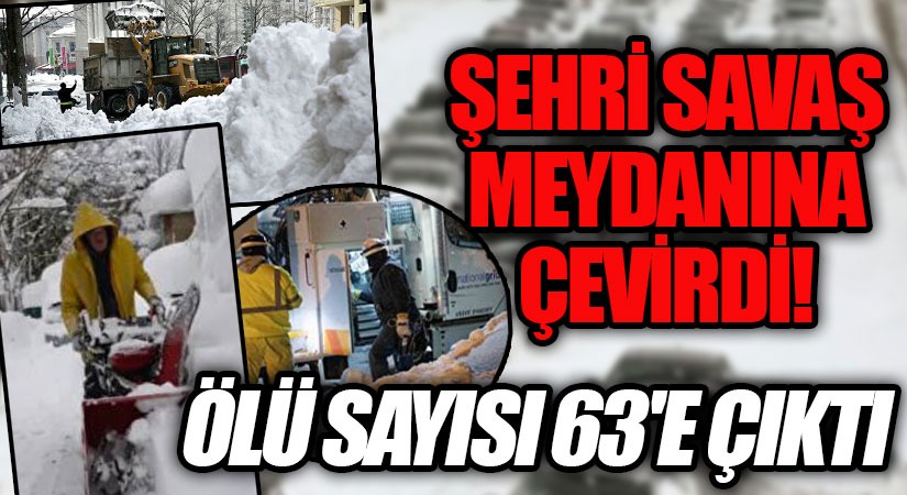 ABD’de Kar, Şehri Savaş Bölgesine Dönüştürdü!