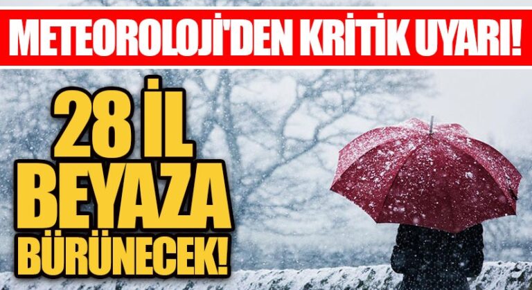 Dikkat! 28 İl Beyaz Örtüye Uyanacak..