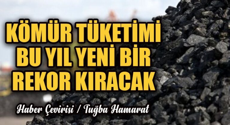 Kömür Tüketimi Bu Yıl Yeni Bir Rekor Kıracak