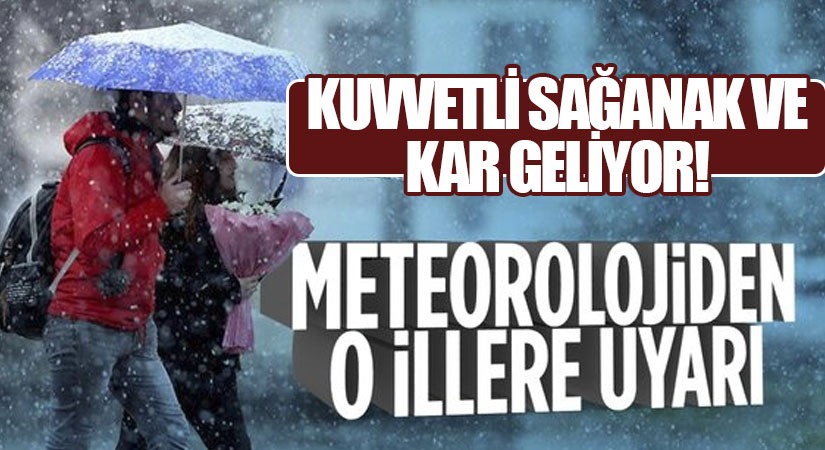 Dikkat! Meteoroloji’den Kar Ve Sağanak Uyarısı