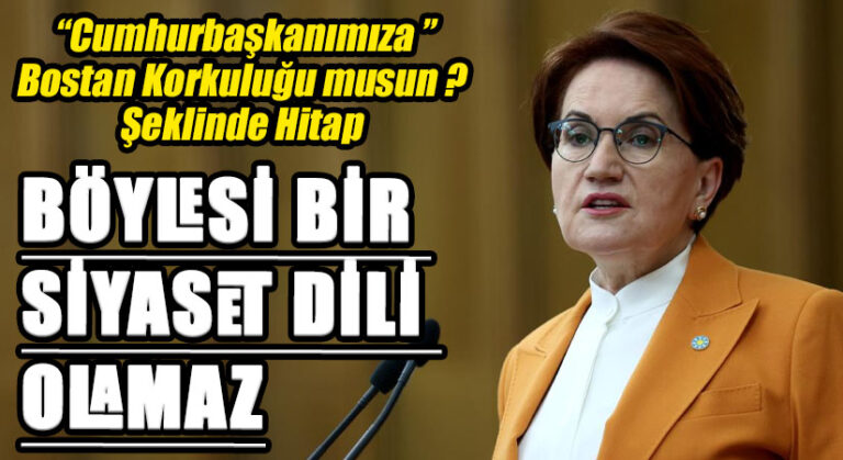 BÖYLESİ BİR SİYASET DİLİ OLAMAZ