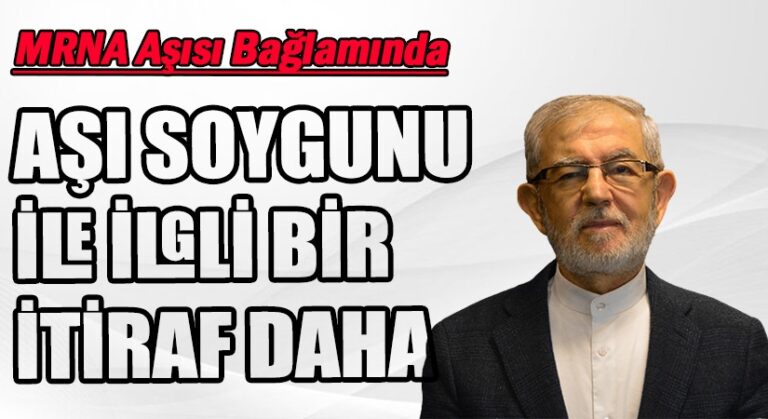 AŞI SOYGUNU İLE İLGLİ BİR İTİRAF DAHA