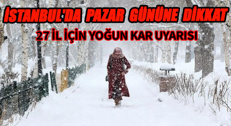 Meteoroloji’den 27 İl İçin Sarı ve Turuncu Kodlu Uyarı
