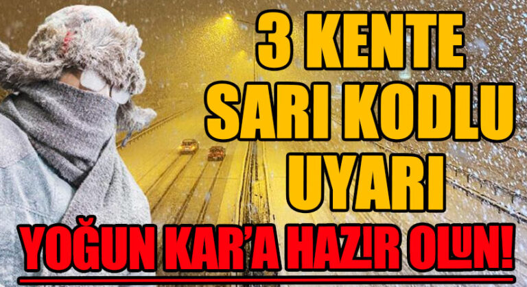 Meteoroloji 3 İl İçin Uyardı!