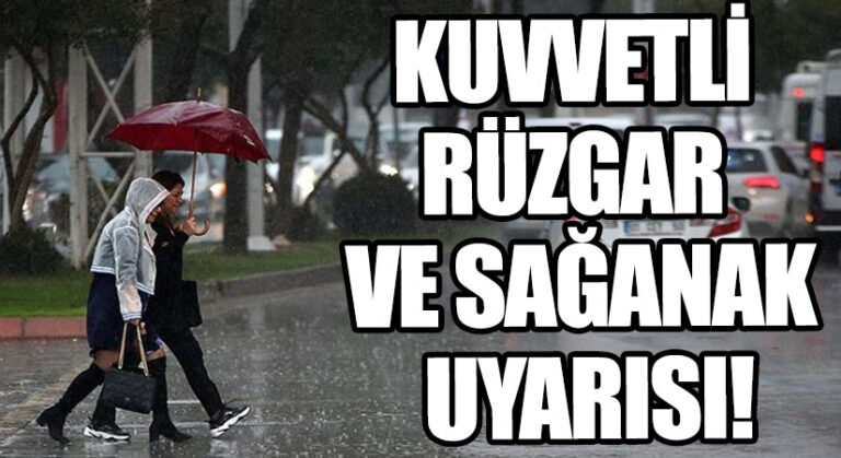 Kuvvetli Rüzgar Ve Sağanak Uyarısı!