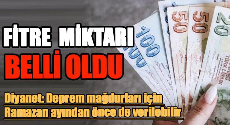 2023 Fitre Miktarı Belli Oldu