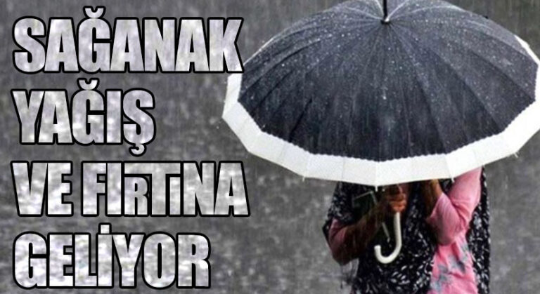 SAĞANAK YAĞIŞ VE FIRTINA GELİYOR