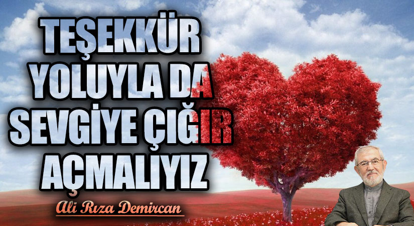 TEŞEKKÜR YOLUYLA DA SEVGİYE ÇIĞIR AÇMALIYIZ