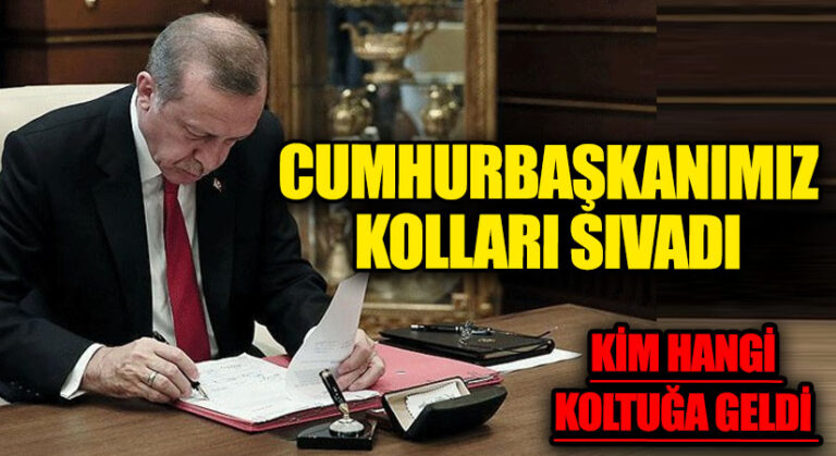 Cumhurbaşkanımız Kolları Sıvadı! Kim Hangi Koltuğa Geldi