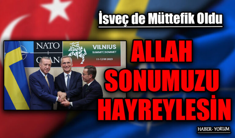 ALLAH SONUMUZU HAYREYLESİN