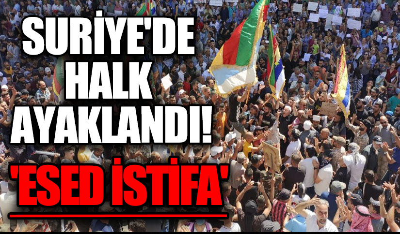Suriye’de halk ayaklandı! ‘Esed istifa’