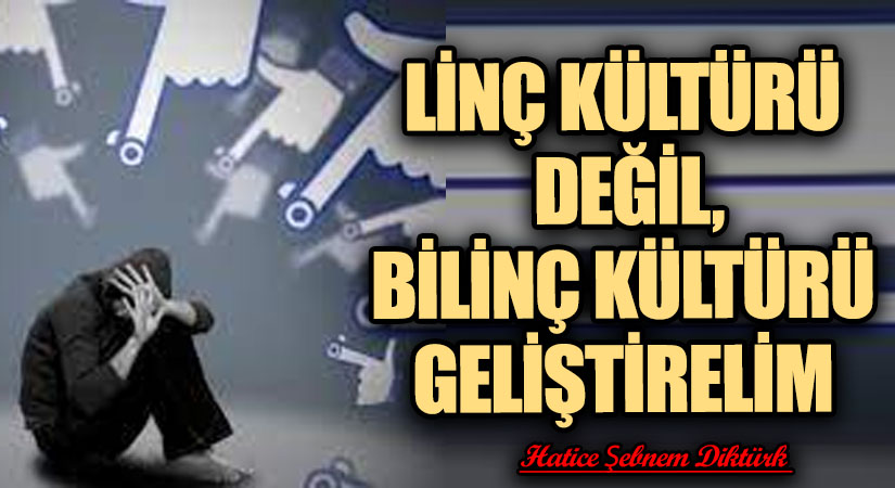 LİNÇ KÜLTÜRÜ DEĞİL, BİLİNÇ KÜLTÜRÜ GELİŞTİRELİM