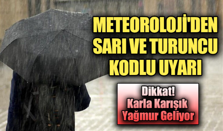 Dikkat! Karla Karışık Yağmur Geliyor