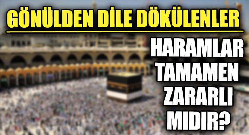 GÖNÜLDEN DİLE DÖKÜLENLER “HARAMLAR TAMAMEN ZARARLIMIDIR?”