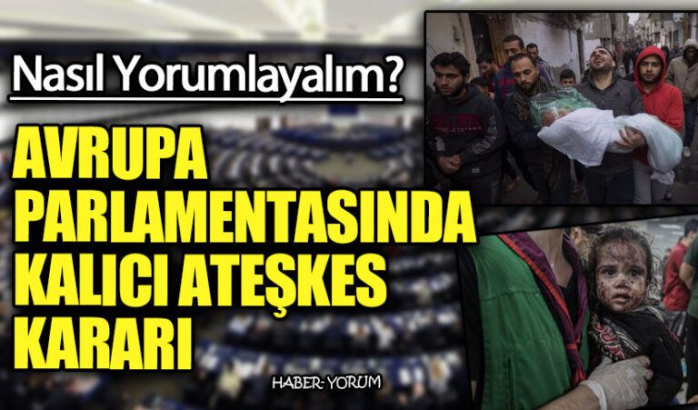AVRUPA PARLAMENTOSUNDA KALICI ATEŞKES KARARI