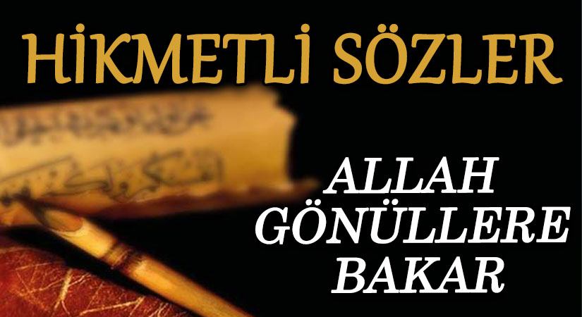 HİKMETLİ SÖZLER | ALLAH GÖNÜLLERE BAKAR