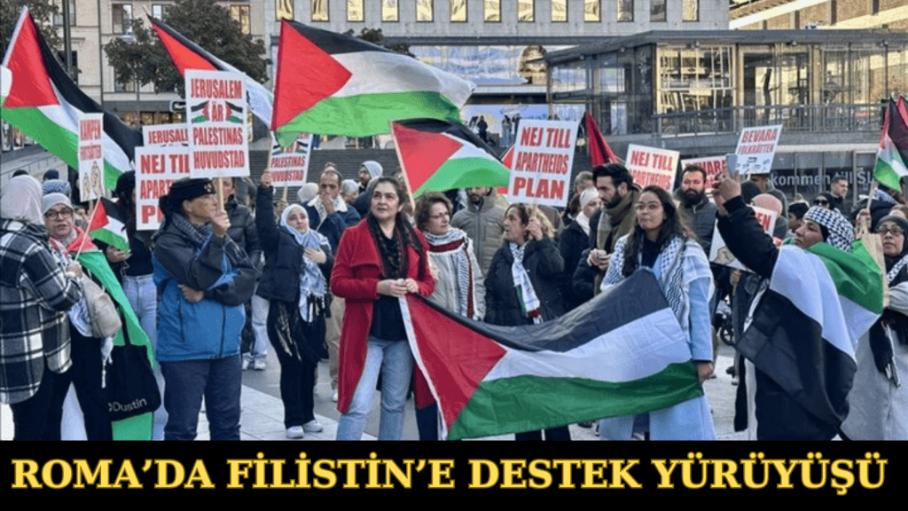 Roma’da Filistin’e Destek Yürüyüşü