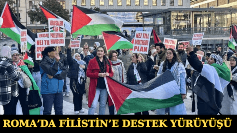 Roma’da Filistin’e Destek Yürüyüşü