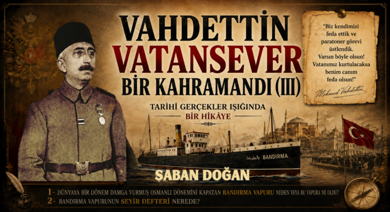 VAHDETTİN  VATAN SEVER  BİR KAHRAMANDI (III)