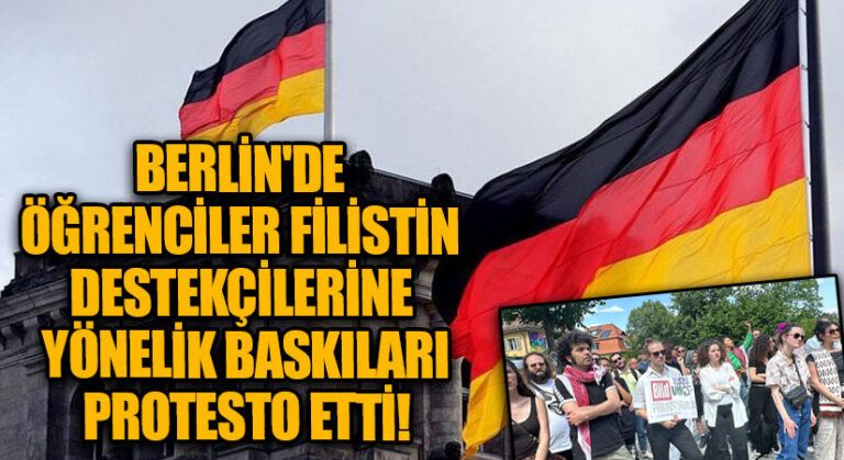 Berlin’de Öğrenciler Filistin Destekçilerine Yönelik Baskıları Protesto Etti