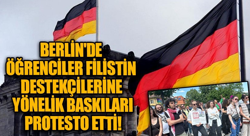 Berlin’de Öğrenciler Filistin Destekçilerine Yönelik Baskıları Protesto Etti