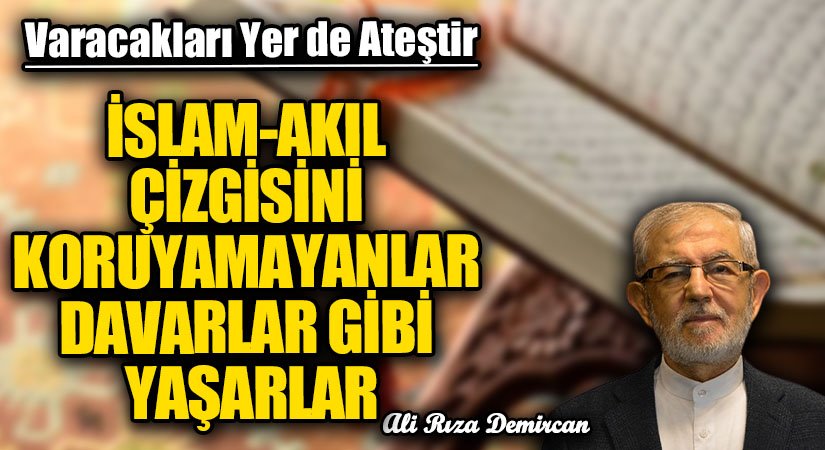 İSLAM-AKIL ÇİZGİSİNİ KORUYAMAYANLAR DAVARLAR GİBİ YAŞARLAR